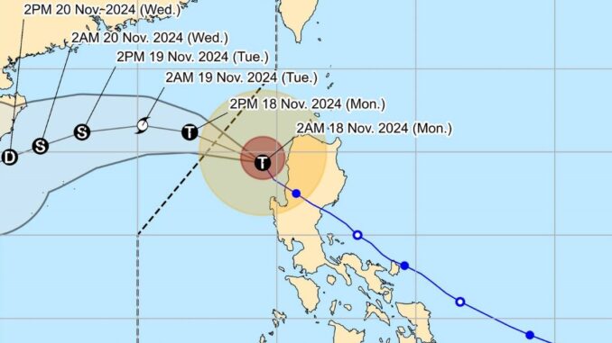 Vùng ảnh hưởng của bão số 9 sau khi tàn phá Philippines