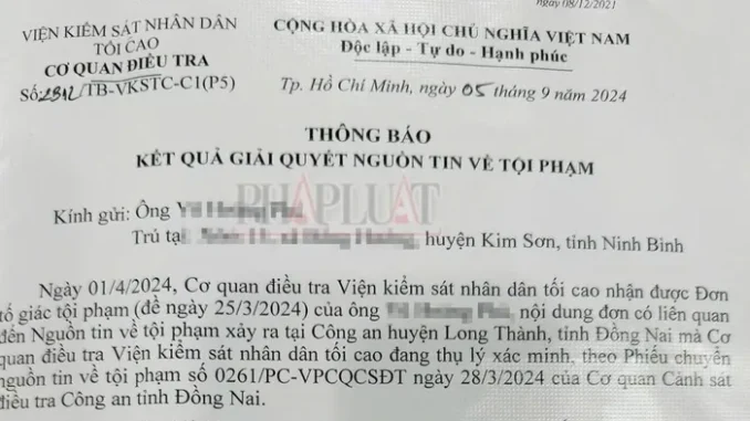 Vụ t:uvong ở Công an huyện Long Thành: Bắt tạm giam cựu Trung úy Lưu Quang Trung