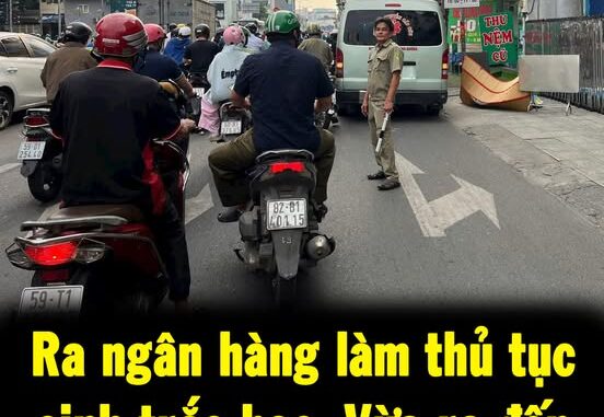 Làm thủ tục tại ngân hàng xong ra ngoài thì tuvong