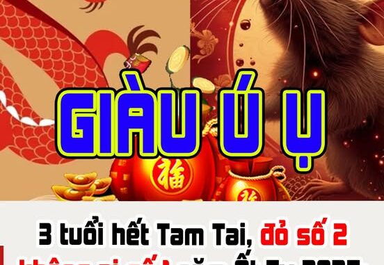 3 tuổi hết Tam Tai đỏ số 2 không ai số 1 năm Ất Tỵ 2025: 1 tuổi vơ sạch Lộc Trời giàu ụ