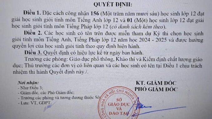 Hà Tĩnh đặc cách công nhận 157 em đạt học sinh giỏi tỉnh