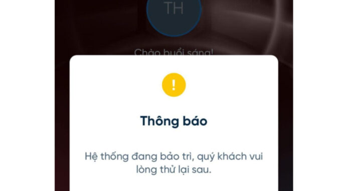 App giao dịch ngân hàng VietinBank gặp sự cố